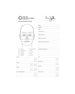 Skin Profiling Analysis Recommendation Pads