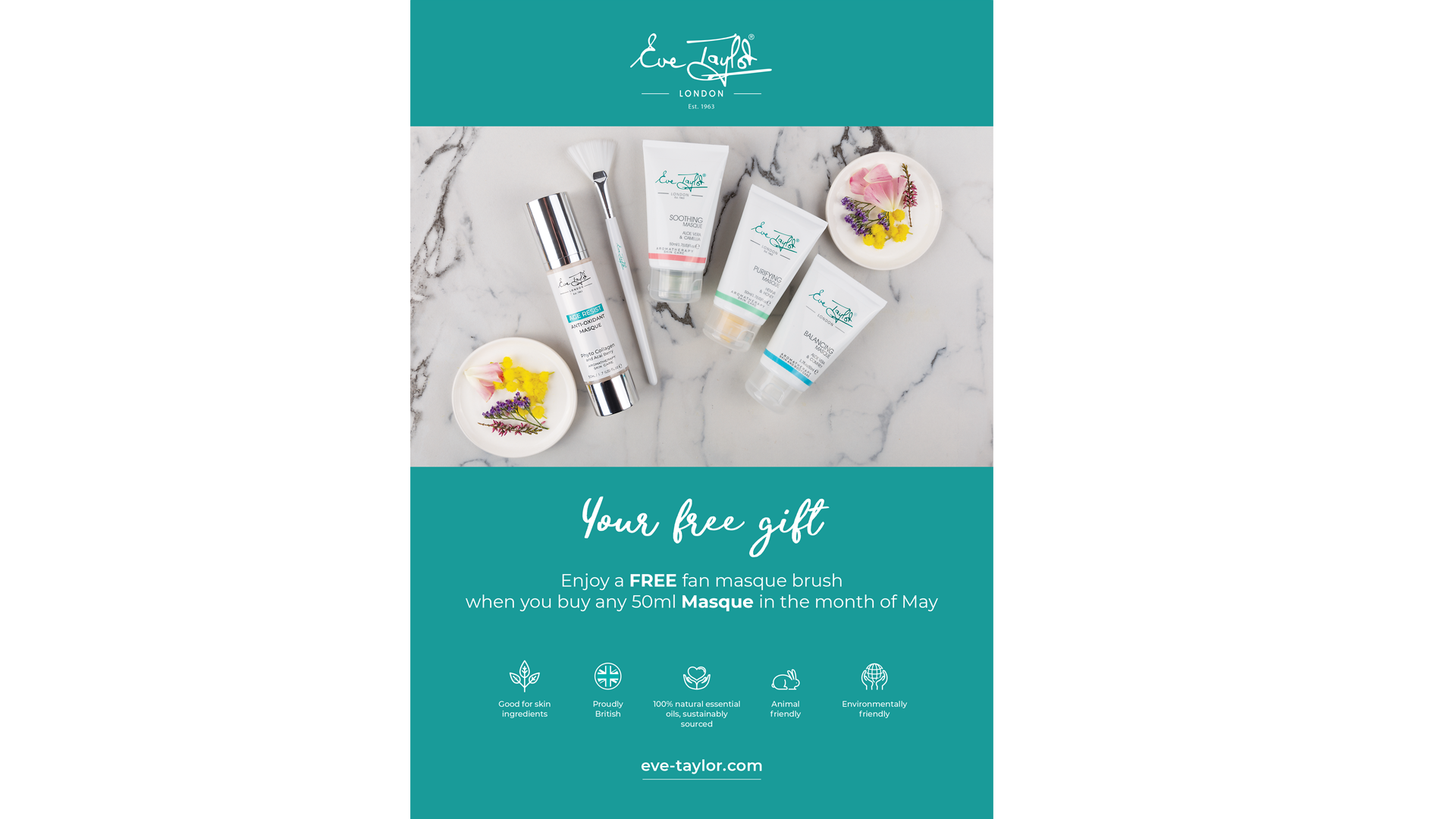 Masque Promotion - Fan Brush Gift with Purchase (GWP) - Free Downloadable A4 Poster